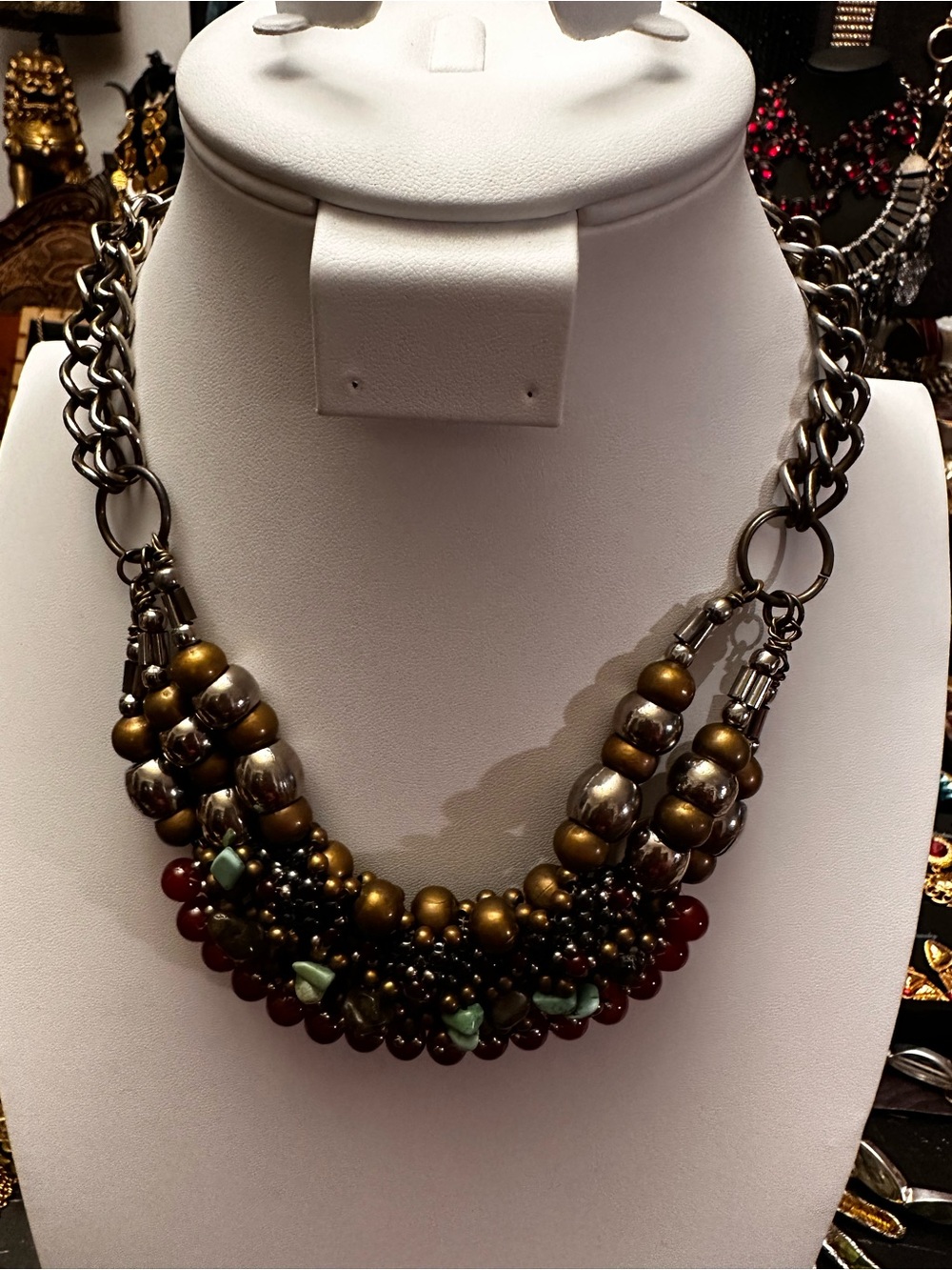 Pam Hiran Anthropologie Statement necklace 16”